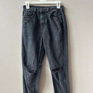 American Eagle distressed Black jeans. Size 4 Long